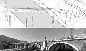 Polcevera masonry arch rail bridge